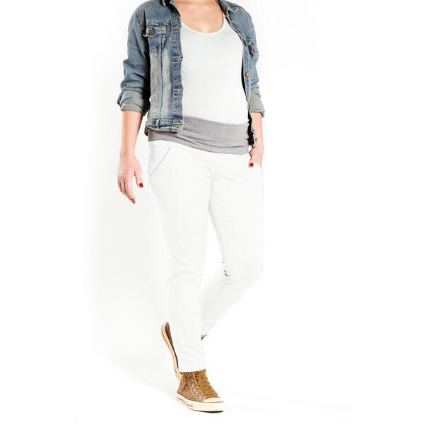 Baumwollsatin Stretch – weiss | Reststück 50cm