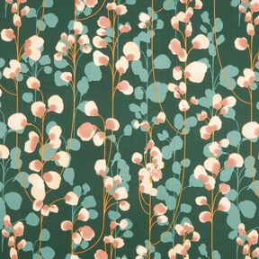 Baumwollsatin rankende Pflanzen &ndash; dunkelgr&uuml;n/sand, 