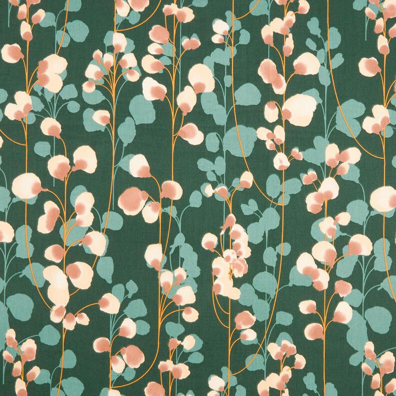 Baumwollsatin rankende Pflanzen &ndash; dunkelgr&uuml;n/sand,  image number 1