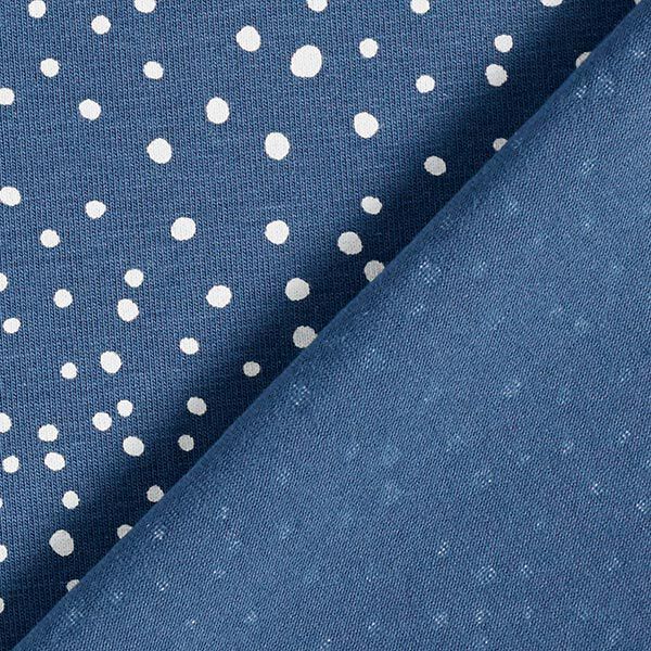 Baumwolljersey unregelmäßige Punkte – jeansblau