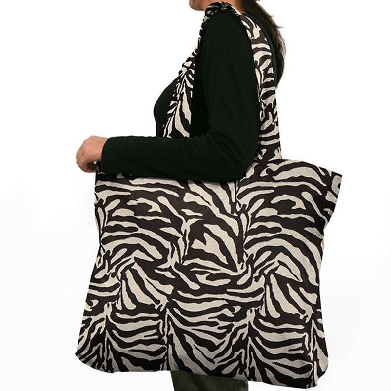 Jacquard Gobelin zebra – schwarz/weiss,  image number 6