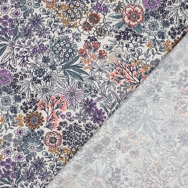 Baumwollpopeline Wildblumen | Poppy Fabrics – weiss, image number 4