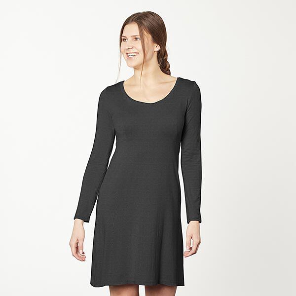 Baumwolljersey Medium Uni – schwarz | Reststück 50cm