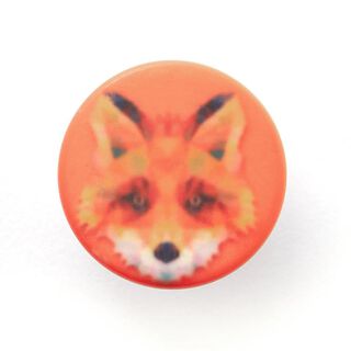Ösenknopf Fuchs [  Ø15 mm ] – orange, 