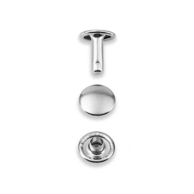 Hohlnieten 4-6mm Klemmbereich [20 Stück | Ø 9 mm] | Prym – silber metallic,  image number 2
