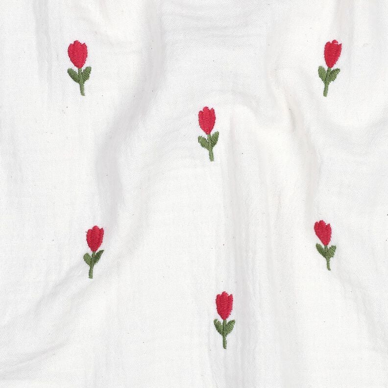 Musselin Tulpenstickerei &ndash; creme,  image number 2