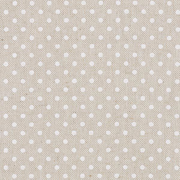 Dekostoff Halbpanama klassische Punkte – natur/weiss,  image number 1