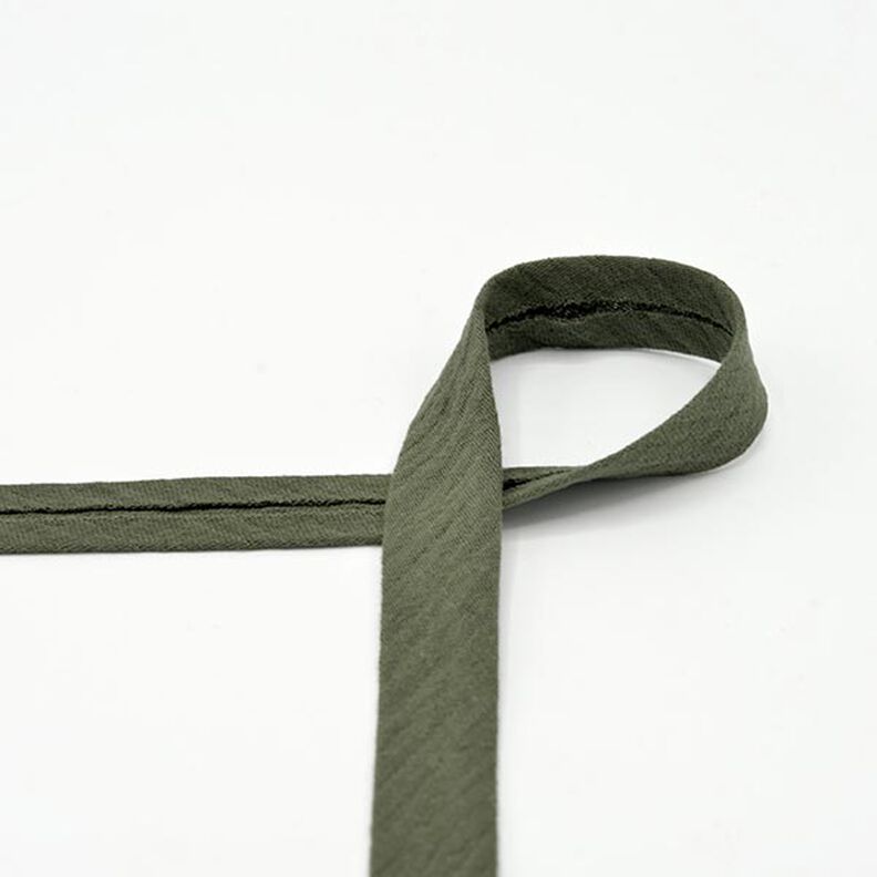 Schrägband Musselin [20 mm] – hellkhaki,  image number 1