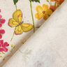 Dekostoff Halbpanama Wiesenblumen – natur/himbeere,  thumbnail number 4