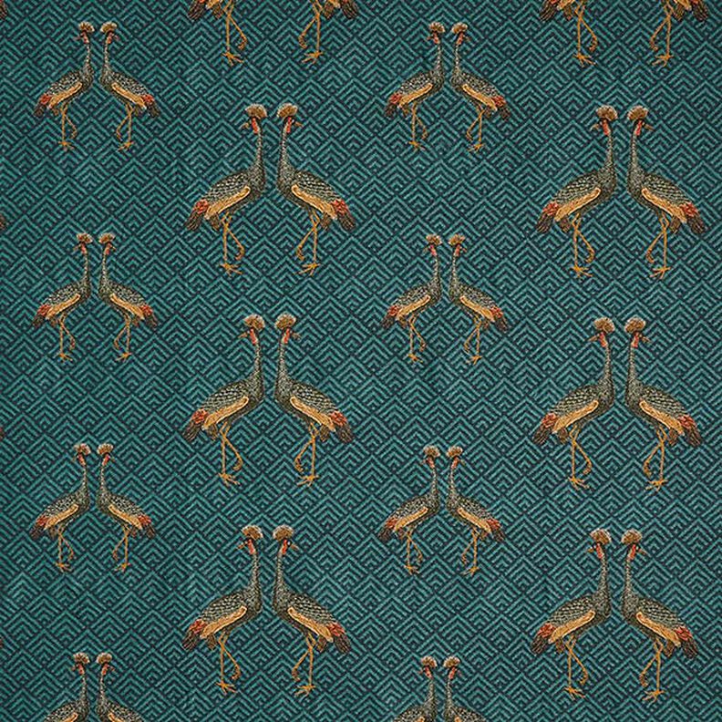 Jacquard Gobelin Pfau – petrol,  image number 1