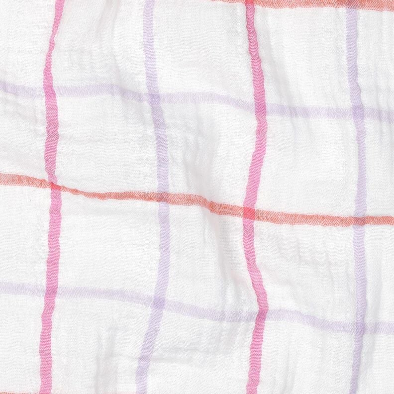 Musselin Karo &ndash; weiss,  image number 2