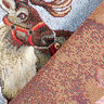 Dekostück Gobelin Weihnachtsmann mit Rentier – blau,  thumbnail number 4