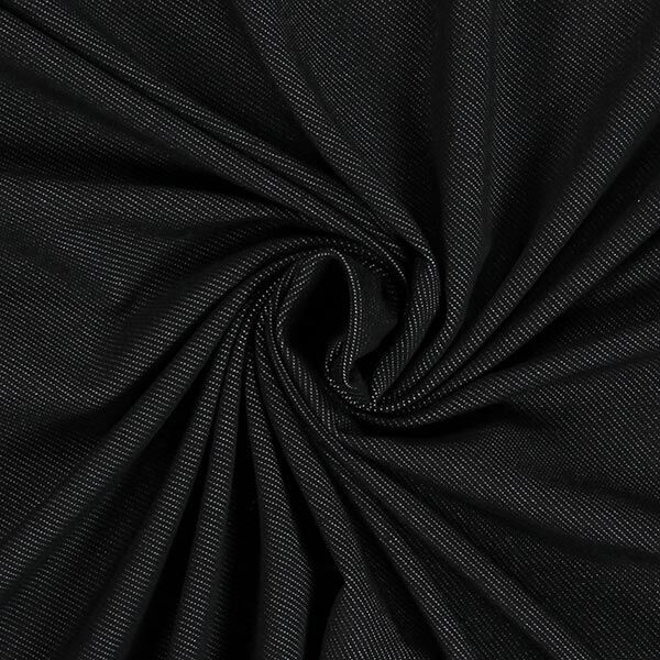 Jersey Denim Look – schwarz | Reststück 50cm