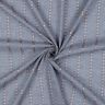 Baumwollstoff Jacquard Karo und Blümchen – ozeanblau/weiss,  thumbnail number 3