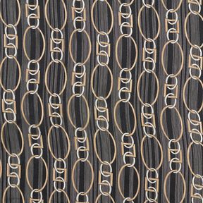 Chiffon Glitzernadelstreifen Kettenglieder – schwarz/weiss, 