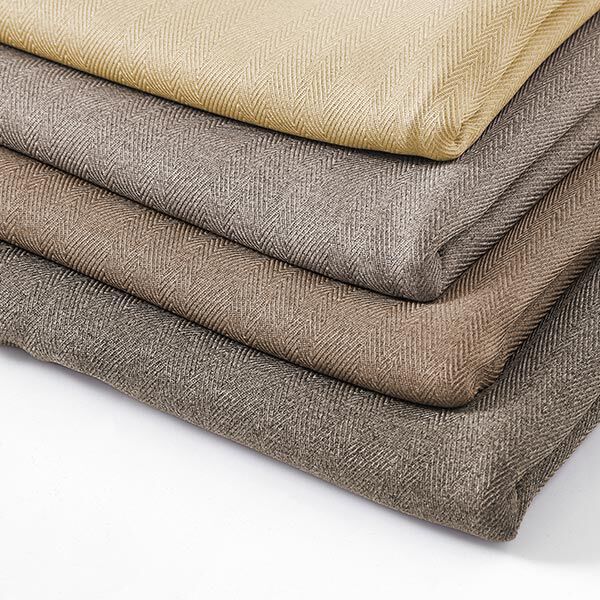 Verdunkelungsstoff Fischgrat – dunkelbeige | Reststück 100cm