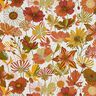 Dekostoff Panama farbenfrohe Blumen – creme/terracotta,  thumbnail number 1