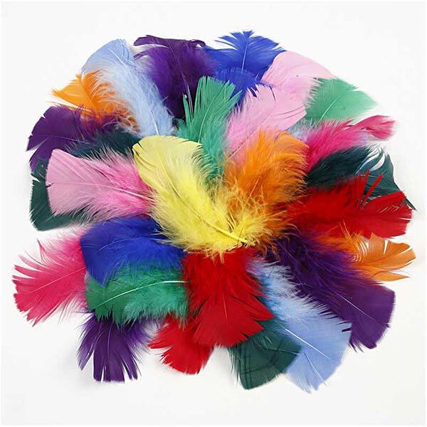 Federn [ 50 g ] – Farbmix,  image number 1