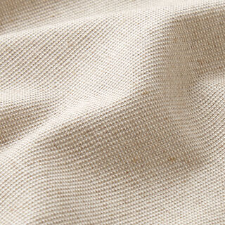 Dekostoff Halbpanama Rippenstruktur recycelte Baumwolle – beige | Reststück 50cm