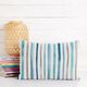 Dekostoff Halbpanama Wasserfarben Streifen – weiss/blau,  thumbnail number 9