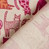 Dekostoff Halbpanama bunte Katzen – natur/purpur,  thumbnail number 4