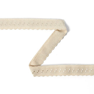 Elastisches Spitzen-Einfassband (Falzgummi) - sand, 