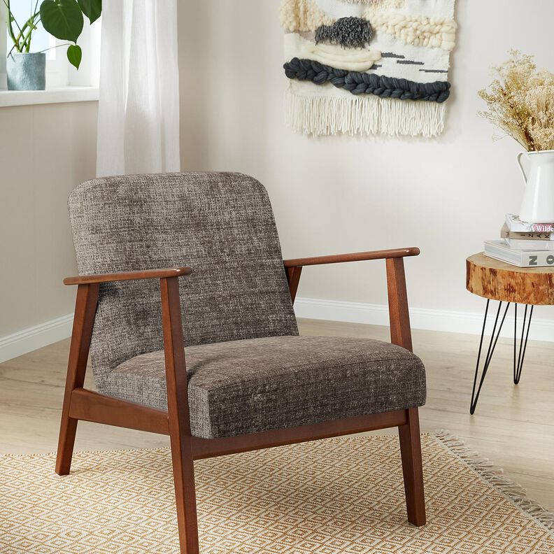 Polsterstoff Chenille Uni – taupe,  image number 4