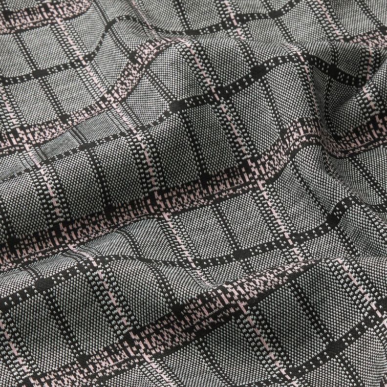 Strickjacquard Karo – schwarz/weiss, image number 2