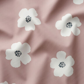 Regenjackenstoff grosse Blumen – altrosa, 