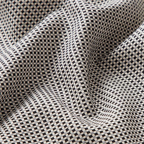 Dekostoff Jacquard Struktur Uni – schwarz, image number 2