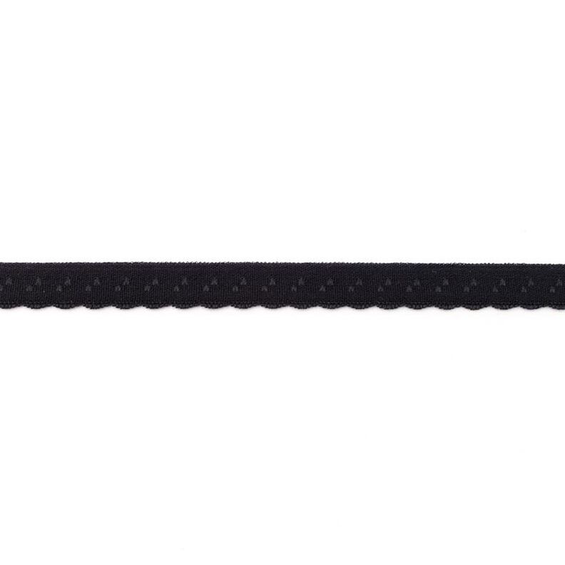 Elastisches Einfassband Spitze [12 mm] – schwarz,  image number 1