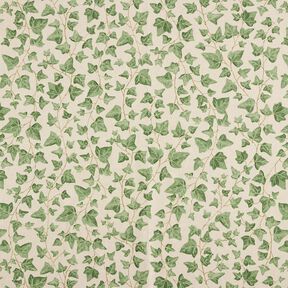 Dekostoff Halbpanama Efeu – natur/grün | Reststück 80cm, 