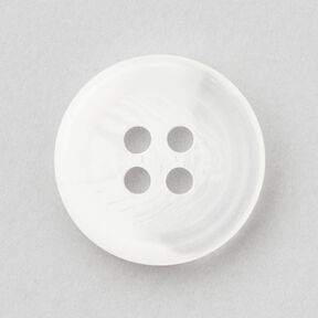 4-loch-Knopf rund [Ø 15 mm] – weiss, 