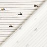 Baumwolljersey Mini-Fahrzeuge auf Streifen – wollweiss,  thumbnail number 4