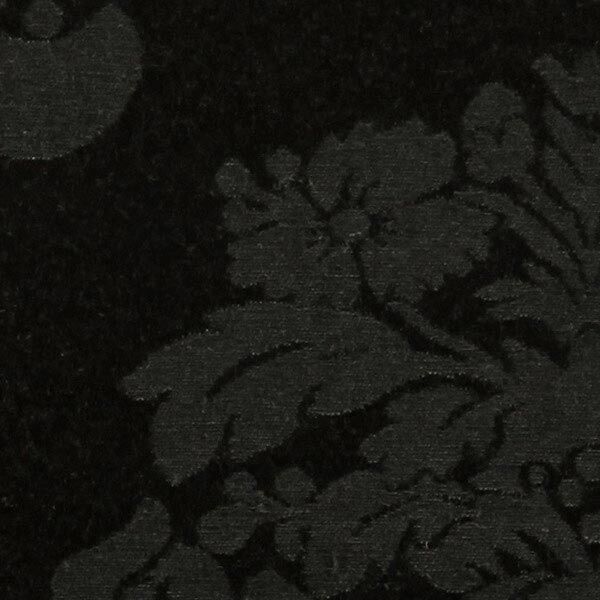 Dekostoff Jacquard Damasco 280 cm – schwarz | Reststück 50cm