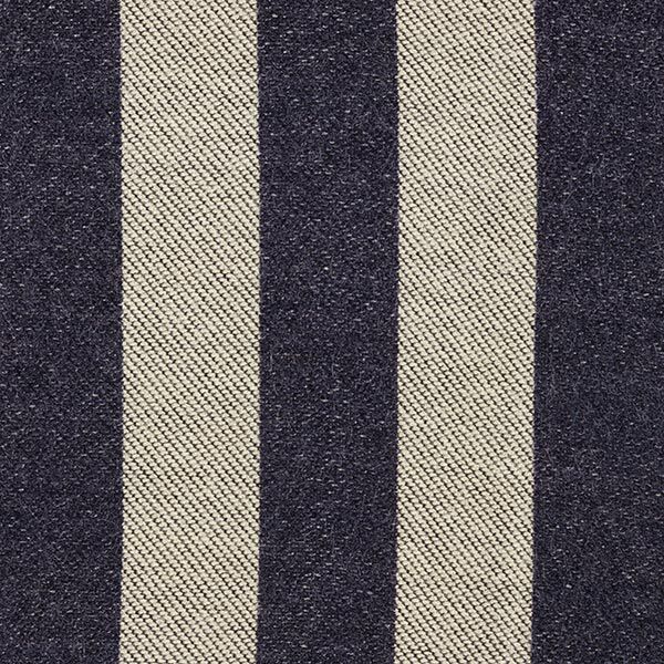 Strickjacquard breite Längsstreifen – nachtblau/weiss, image number 1