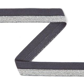 Elastisches Einfassband Lurex - dunkelgrau, 