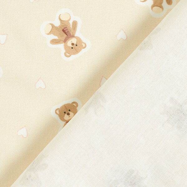 Baumwollstoff Popeline Mini Bären – hellbeige, image number 4