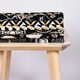 Dekostoff Jacquard Rosen – schwarz/gold,  thumbnail number 3