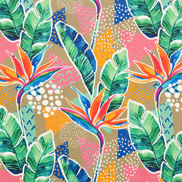 Outdoorstoff Canvas Paradiesvogelblumen – pink,  image number 1
