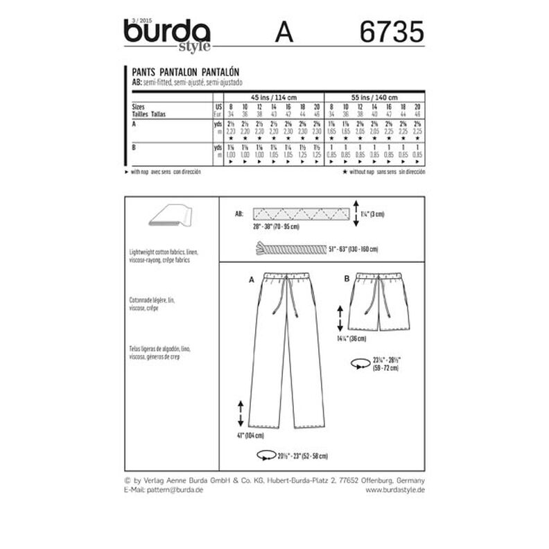 Hose | Burda 6735 | 34-46,  image number 5