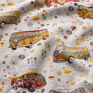 Alpenfleece Bullis und Flower Power Melange – silbergrau, 