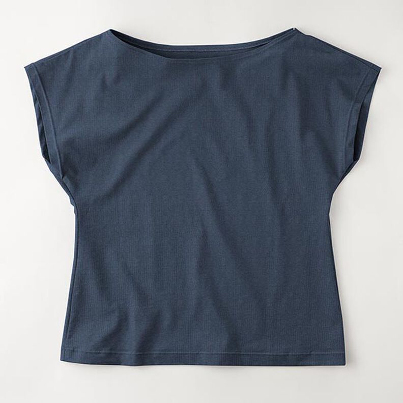 Baumwolljersey Medium Uni – nachtblau,  image number 8