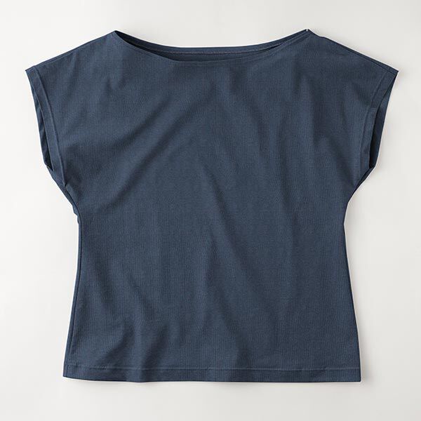 Baumwolljersey Medium Uni – nachtblau | Reststück 100cm