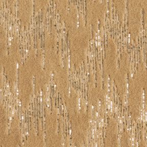 Mantelstrick Paillettenstreifen – beige, 