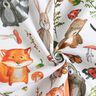 Dekostoff Halbpanama gemalte Waldtiere – weiss,  thumbnail number 3