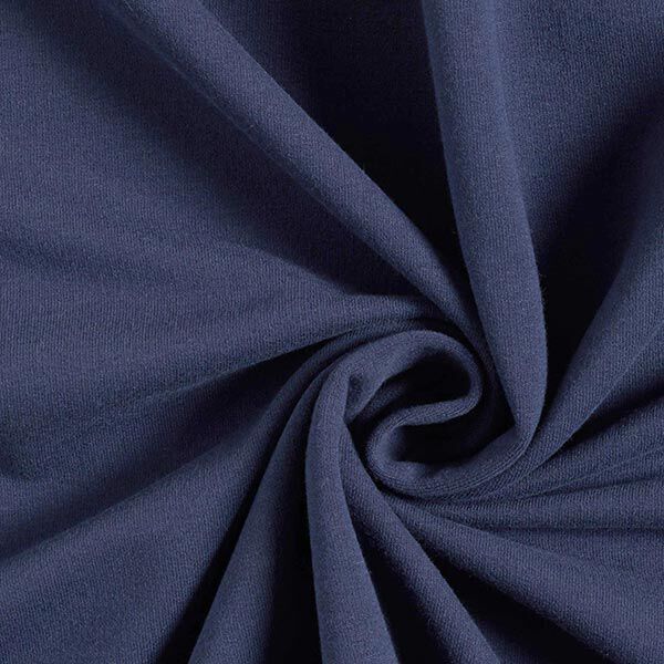 GOTS Softsweat | Tula – marineblau | Reststück 50cm