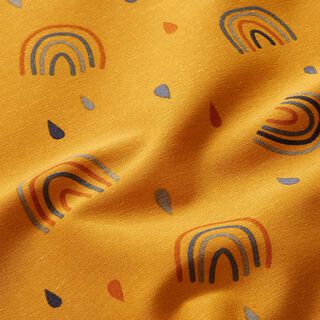 Dekostoff Canvas Regenbogen – senf, 