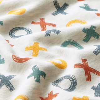Sweatshirt angeraut Tic-Tac-Toe – natur, 