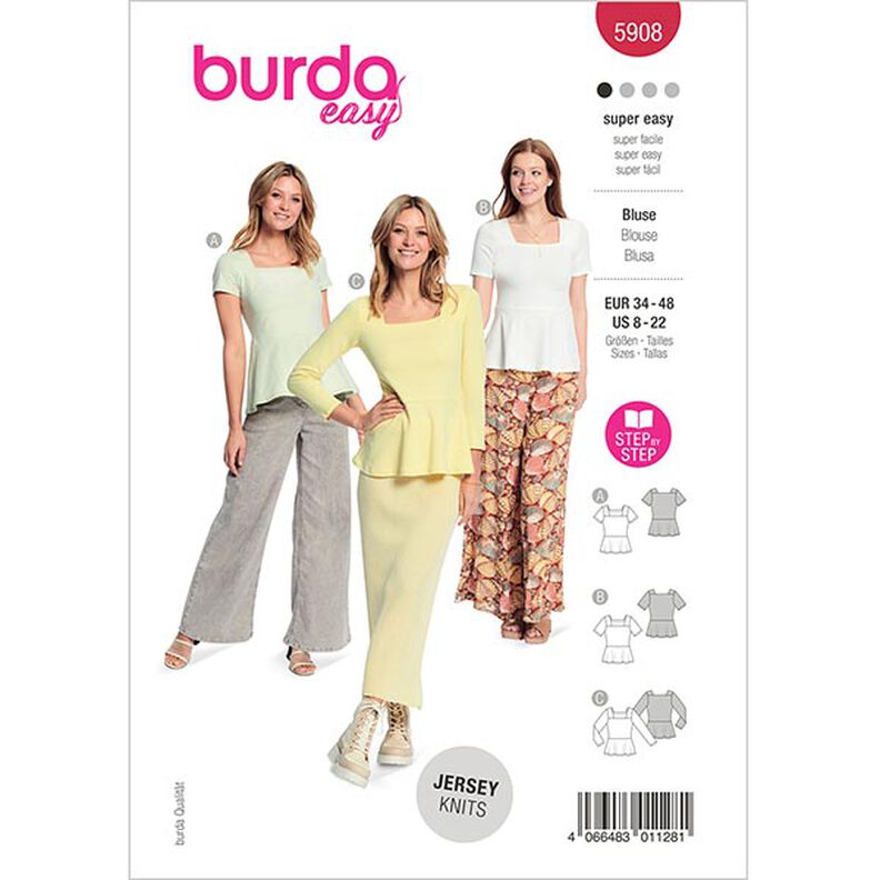 Bluse  | Burda 5908 | 34-48,  image number 1
